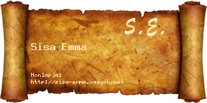 Sisa Emma névjegykártya